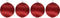 Handy Hands Satin Balls, 3-Inch, Christmas Red