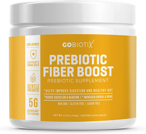 GOBIOTIX Prebiotic Fiber Supplement - Supports Gut Health and Digestive Regularity - Soluble Powder Fiber Supplement for Women + Men - Gluten Free, Sugar Free, Keto, Vegan (1 Pack)