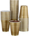 50 Pack - 18 Oz Disposable Gold Plastic Cups Big Party Cup Perfect For Birthday Party's Tableware