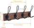 Rustic Wall Mount Coat Rack, Wall Coat Rack Hanger with 4 Coat Hooks,Office Entryway Bedroom Hanging Coat Hat Bag Robes Jacket Towel(A)