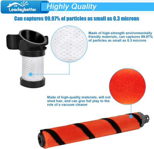 Filter Replacement for Shark IONFlex DuoClean X30 X40 F60 F80 IC205 IF100 IF200 IF201 IF202 IF251 IF252 IF281 IF282 IF285 IR141 IR142 UF280 Vacuum Cleaner, Compare to Part # XPREMF100 & XPSTMF100