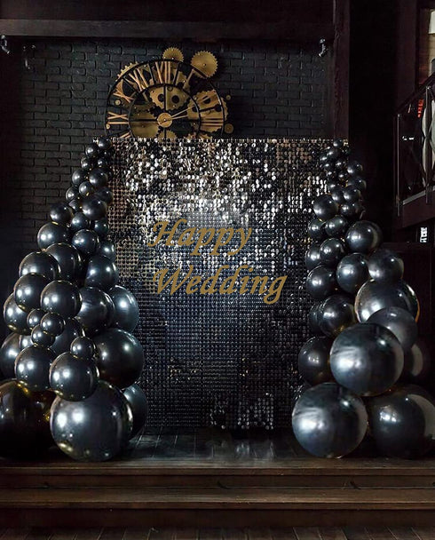 Mobacurty Black Party Balloons Garland Arch Kit, 100Pcs 12Inch and 5Inch Party Decoration Latex Matte Black Balloons for Wedding Graduation Baby shower Birthday Party Decorations Supplies