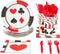Casino Party Bundle, Includes Plates, Napkins, Cups, and Cutlery (24 Guests,144 Pieces)