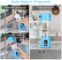 Gracejoful Portable Blender,Personal Blender,Smoothies Mini Jucier Cup USB Rechargeable and Personal Size Blender Shakes,380ml,Fruit Juice,Mixer, Blue