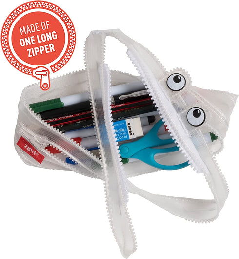 ZIPIT Monster Pencil Case Special Edition, Clear Transparent