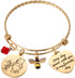 Classic Pooh Bear and Piglet Quote Any Day Spent with You is My Favorite Day Friendship Honey Bee Charm Gold Bangle Bracelet for Women