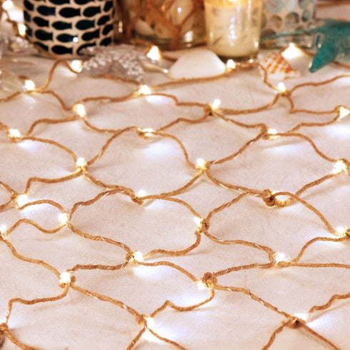 Mediterranean Style Photo Hanging Wall Décor, Impress Life Lighting Fish Net 59?x30? with 126 LEDs and Multifunction Remote for Picture Organizer, Nautical Wedding, Fishing Party, Night Light