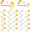 Gold Earring Posts and Backs, 500Pcs Hypoallergenic Earring Studs for Jewelry Making with Butterfly Earring Backs and Rubber Bullet Earring Backs (4mm, 6mm)