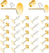 Gold Earring Posts and Backs, 500Pcs Hypoallergenic Earring Studs for Jewelry Making with Butterfly Earring Backs and Rubber Bullet Earring Backs (4mm, 6mm)