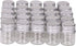 MaxMau 100 Sets Small Glass Bottles with Aluminum Cap Screw Top Lids 5 Milliliter Tiny Vials DIY Art Craft Storage