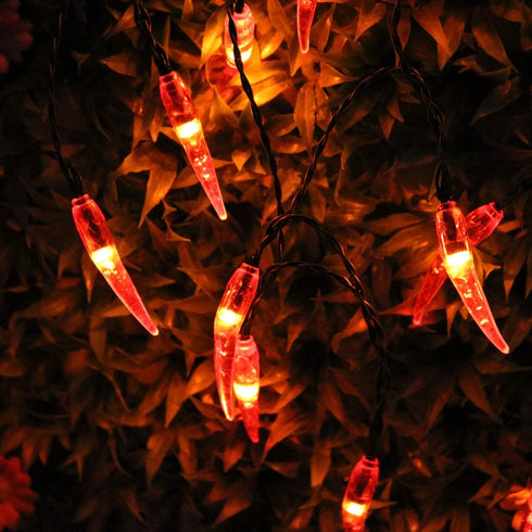 Dreamworth Solar Red Chili String Lights, 50 LED Chili Shape Fairy String Lights Solar Operated String Lights for Wedding, Chinese New Year,Spring Festival,Party Decoration,Christmas
