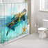 Sea Turtle Shower Curtain for Bathroom, Underwater World Ocean Animal Sea Tortoises Coral and Aquatic Plant on Rustic Wooden Boards Bath Curtains (69'' W by 70'' L)