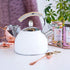Pinky Up Presley Gold 70 Oz Tea Kettle, Stovetop Induction Stainless Steel Whistling Kettle