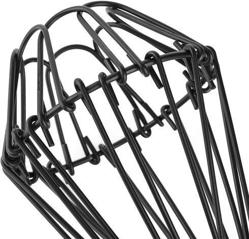Licperron Black Industrial Vintage Style Light Cage for Pendant Lights, Antique Lamp Holders, Lamp Guard, Adjustable Lamp Cage, 4 Pack