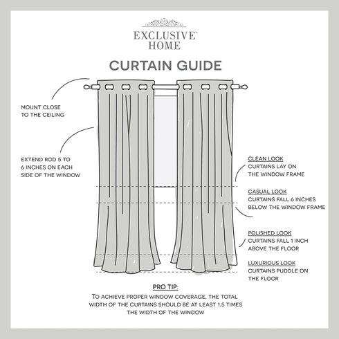 Exclusive Home Curtains Ironwork Sateen Woven Blackout Grommet Top Curtain Panel Pair, 52x96, Sundress Yellow