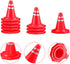 Toddmomy 30Pcs Traffic Road Cones Pretend Play Toys Roadblocks Simulation Traffic Signs Miniature Traffic Cones for Sand Table Engineering Construction