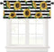 Sunflowers Valance Curtain for Windows, Farmhouse Black Stripes 54x18in Privacy Panel Rod Pocket Window Treatment Set, Summer Rural Sunflower Short Valances for Bathroom Kitchen Bedroom(1Pcs)