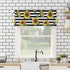Sunflowers Valance Curtain for Windows, Farmhouse Black Stripes 54x18in Privacy Panel Rod Pocket Window Treatment Set, Summer Rural Sunflower Short Valances for Bathroom Kitchen Bedroom(1Pcs)