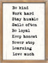 Wartter 11.8 x 15.8 inches Rustic Wood Framed Wall Decor Signs Farmhouse Wall Hanging Art - Be Kind, Stay Humble,Smile Often.