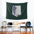Attack On Titan Survey Corps-Tapestry Wall Hanging Room Art Home Decoration Gift Bedroom Decor Living Room Door Curtain Balcony 60*51 In