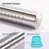 U-Taste 18/8 Stainless Steel 16 inch Adjustable Rolling Pin with Silicone Removable Thickness Rings, Nonstick Kitchen Roller Pin for Baking Cookies Pastry Pizza Pasta Dough Fondant (Teal/Aqua Sky)