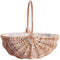 WYI Rattan Flower Basket, Handmade Wicker Planter Basket with Plastic Liner and Handle, Woven Storage Basket for Home Wedding Garden Decoration, Brown L 42T235PY1428JB2