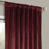 HPD Half Price Drapes VPYC Heritage Plush Velvet Curtain (1 Panel), 50 X 108, Dark Merlot