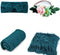 4 Pcs Newborn Photography Props Outfits- Baby Dark Green Long Ripple Wrap and Toddler Swaddle Blankets Photography Mat with Cute Headbands for Infant Boys Girls(0-12 Months)
