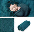 4 Pcs Newborn Photography Props Outfits- Baby Dark Green Long Ripple Wrap and Toddler Swaddle Blankets Photography Mat with Cute Headbands for Infant Boys Girls(0-12 Months)