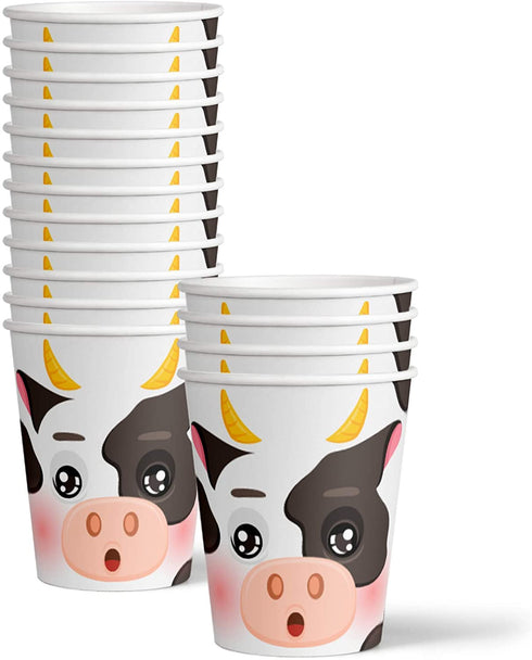 Birthday Party Supplies Set Plates Napkins Cups Tableware Kit for 16 €¦ (Cow)