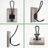 OLBET Farmhouse Towel Hooks for Bathroom Wall Mounted - Rustic Wall Hooks for Hanging Coats - 2 Pack - Retro Iron Wood Hooks - Classical Heavy Duty Hangers for Your House - Weathered White