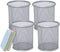 Qualsen Pen Holder for Desk 4 Pack, Mesh Desk Organizer Pencil Holder for Desk, Mesh Pen Holders Office Pen Organizer Silver, 4 Pack