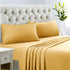 HOMEIDEAS Queen Size Bed Sheets - 4 Piece Set (Gold) - Extra Soft Brushed Microfiber 1800 Bedding Sheets, Deep Pocket, Wrinkle & Fade Free