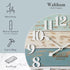 Waltham Real Wood Wall Clock, 10.8 inch, Battery Operated, Coastal Blue/White Finish - Made from Real Wood not Particle Board or MDF- 100% Real Wood!