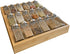 Simhoo Bamboo Spice rack In-Drawer Kitchen Cabinet Spice 18 Bottle Holder Tray for Storage/Organizer 3-Tier Insert