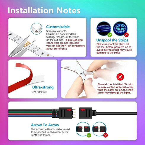 LED Strip Lights, LED Lights for Bedroom Bluetooth Music Sync, 16.4ft 5V USB Powered LED Light Strip Waterproof, 150LEDs RGB 5050 Color Changing with App Control