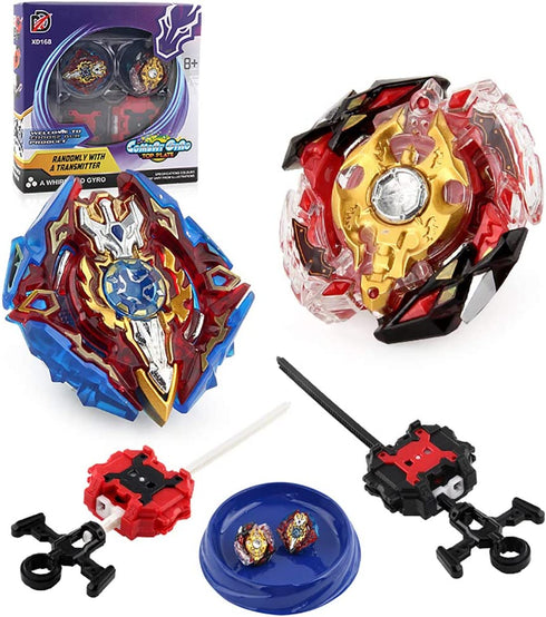 Bay Battle Burst B-92 Starter Sieg Excalibur.1.Ir and B-86 Legend Spriggan 7 Mr Blades with Launcher Stater and Stadium Set High Performance Battling Top (Blue)