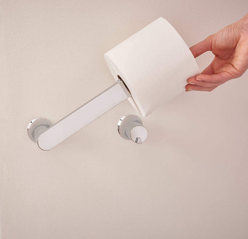 Moen BH3808CH Genta Double Post Modern Pivoting Toilet Paper Holder, Chrome
