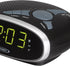 Jensen JENSEN JCR-175 AM/FM Alarm Clock Radio with 0.9-Inch Green LED Display, Black