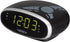 Jensen JENSEN JCR-175 AM/FM Alarm Clock Radio with 0.9-Inch Green LED Display, Black