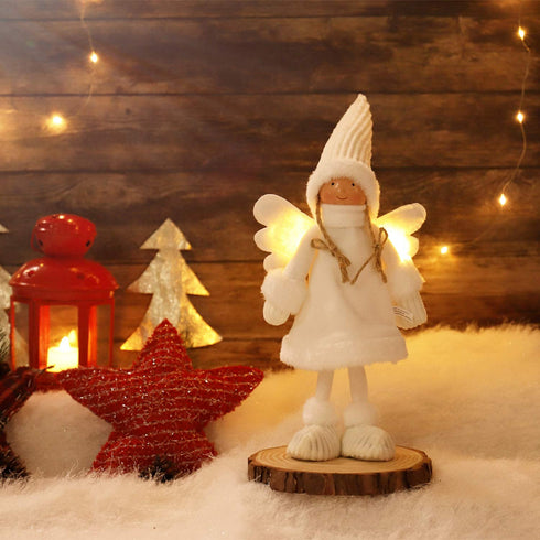 16 Inches Handmade Christmas Gnome Decoration Swedish Figurines (White Angel)