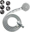HauSun Handheld Shower Head with On/Off Switch - 5 Spray Settings 6.5 Feet Extra Long Hose High Pressure with Bathroom Faucet Kit - Universal Adapter Holder Mount for Wall,Chrome Finish