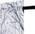 FMFUNCTEX Blue Kitchen Valance Curtain for Living Room Grey Branch Print on Linen Texture Look Window Valance for Bedroom 50" W x 18" L, 1 Panel, Rod Pocket