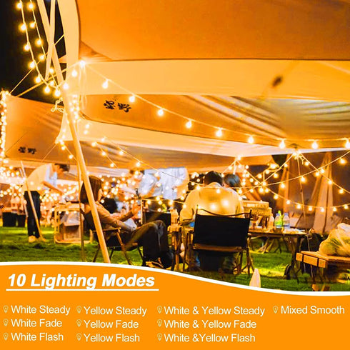 String Lights Battery Operated,Yogle100LED 49ft Globe String Lights with Remote&Timer IP65 Waterproof Outdoor,10 Lighting Modes USB Plug Indoor Led String Lights for Birthday Bedroom Party Patio Decor