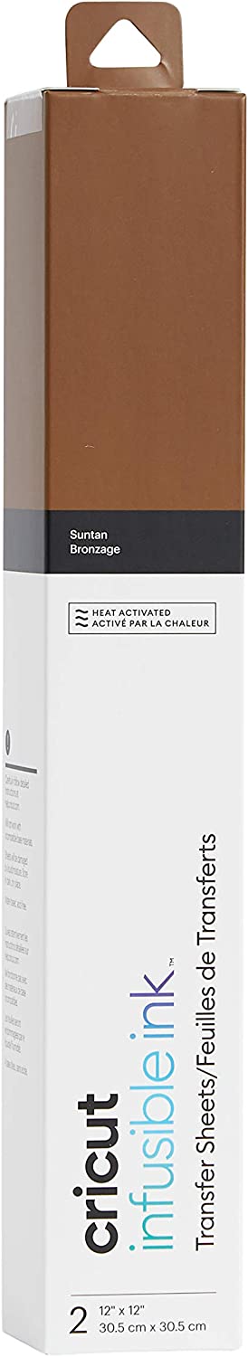 Cricut Infusible Ink Sheets - Sublimation Transfer Paper, (2) 12" x 12" Transfer Sheets & (2) Butcher Paper, Create Designs with Cricut Blanks, Compatible with Cricut Maker & Explore, Suntan