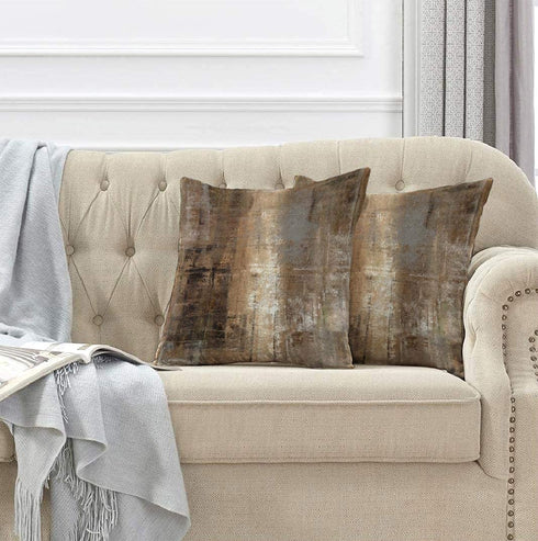 Alricc Taupe Throw Pillow Cover Pack of 2, Abstract Art Gallery Modern Decorative Cushion Cover for Bedroom Sofa Living Room(22 x 22 Inch,Taupe)