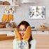 JTMUSES Kitchen Oven Mitts-Heat Resistant Silicone-480°F-Non-Slip Pot Holders-Thick Quilted Terry Cotton Interior-Flexible for Bakers-Design of Birds of Asia-The Wings Collection-Set of 2