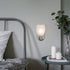 Design House 588814-SN Lydia Transitional 1-Light Indoor Wall Light Dimmable with a White Frosted Glass Shade and Twist On/Off Switch for Hallway Foyer Bathroom, Satin Nickel