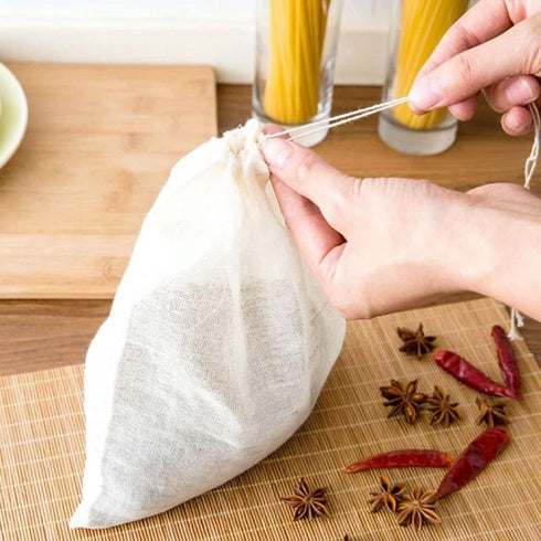 GOOTRADES 12 Pack Reusable Soup Bags,Kitchen Food Strainer Spice Filter Bag,10x8 inch