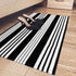 OJIA Cotton Black and White Striped Rug 24'' x 51''Hand-Woven Indoor/Outdoor Area Rug Layered Door Mats for Front Porch/Entryway/Laundry Room/ Bedroom/Outdoor